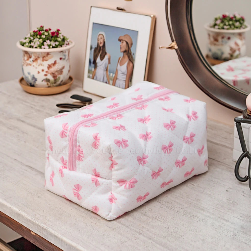 Quilted Puffer Makeup Bag