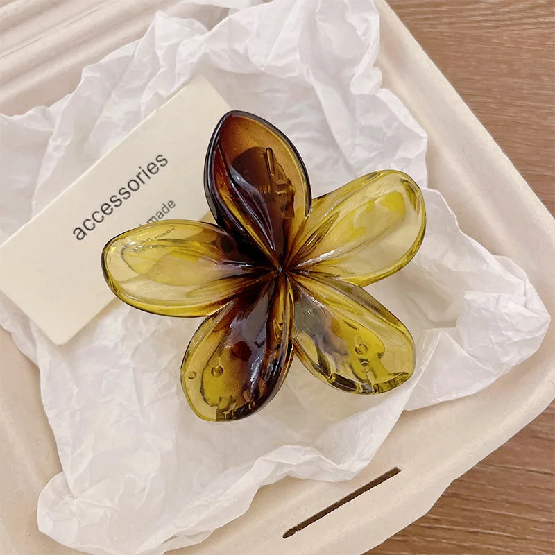 Korean Floral Hair Claw Clips – Non-Slip Barrettes for Women (1, 2 & 3-Pack)