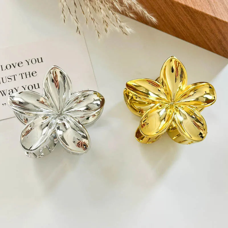 Korean Floral Hair Claw Clips – Non-Slip Barrettes for Women (1, 2 & 3-Pack)