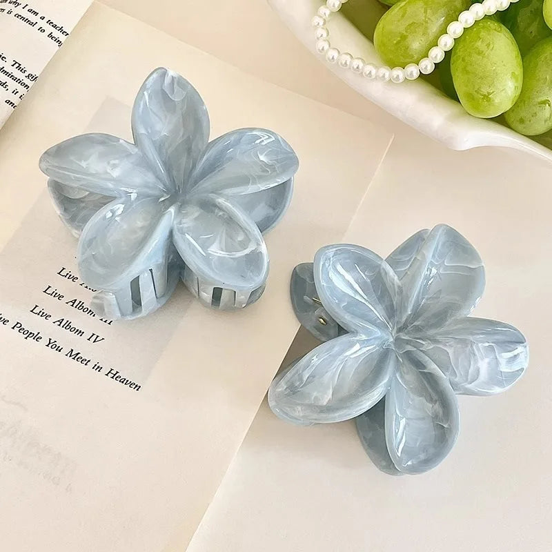 Korean Floral Hair Claw Clips – Non-Slip Barrettes for Women (1, 2 & 3-Pack)