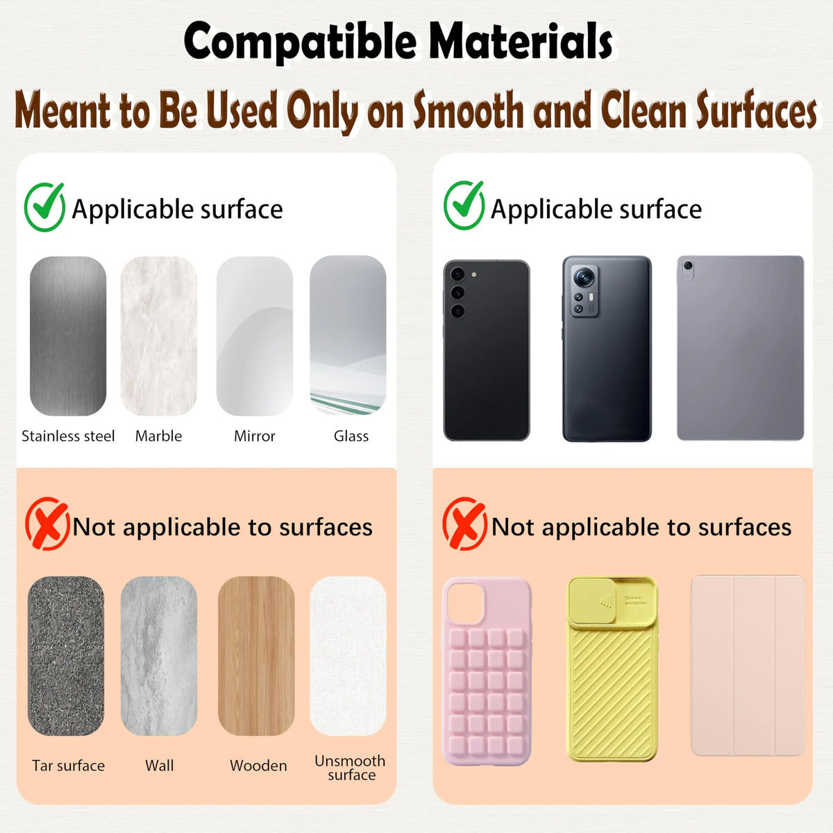Silicone Phone Suction Mount- Anit-Slip Holder