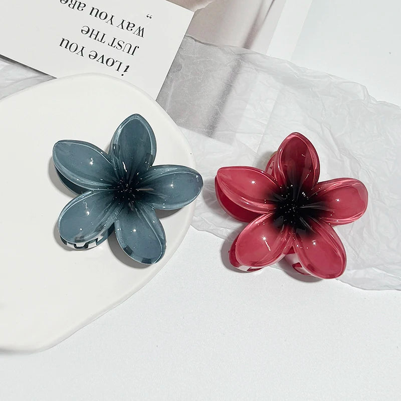 Korean Floral Hair Claw Clips – Non-Slip Barrettes for Women (1, 2 & 3-Pack)
