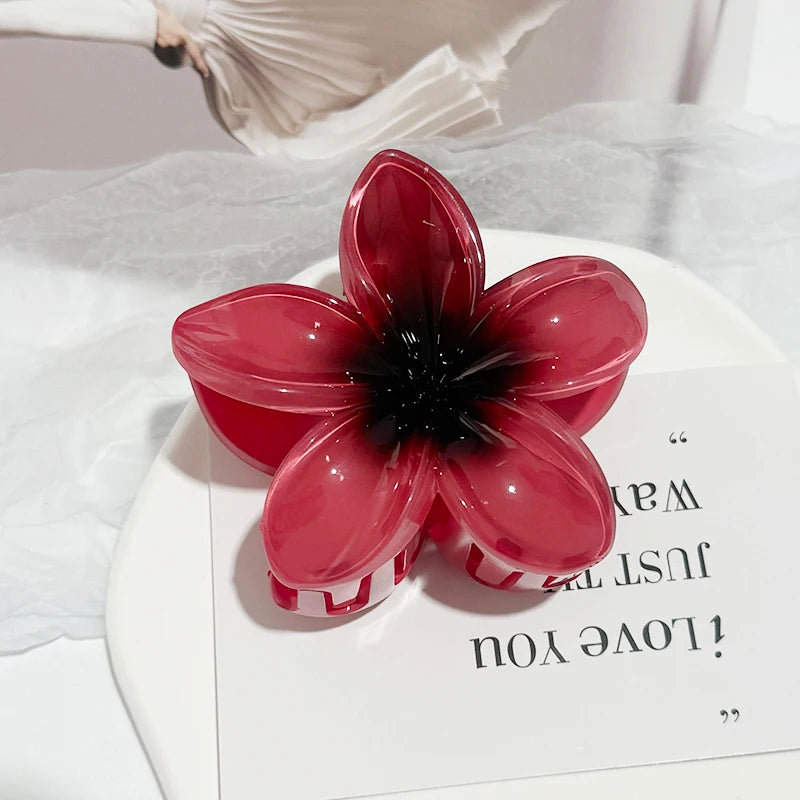 Korean Floral Hair Claw Clips – Non-Slip Barrettes for Women (1, 2 & 3-Pack)