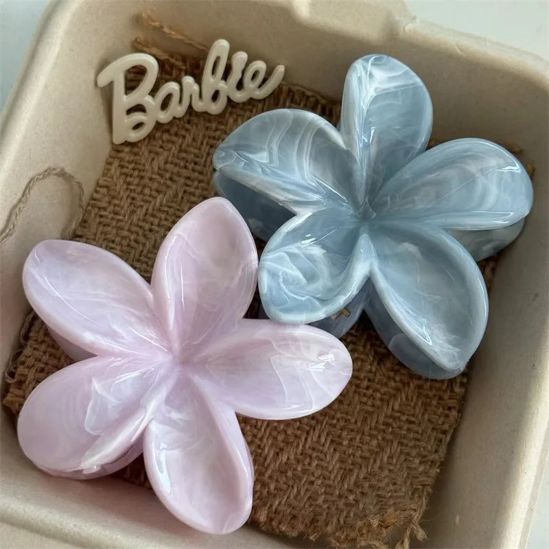 Korean Floral Hair Claw Clips – Non-Slip Barrettes for Women (1, 2 & 3-Pack)