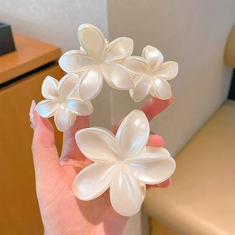 Korean Floral Hair Claw Clips – Non-Slip Barrettes for Women (1, 2 & 3-Pack)