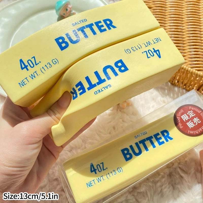Cute Squishy Food Stress Toy – Slow Rise Butter, Cheese & Chocolate