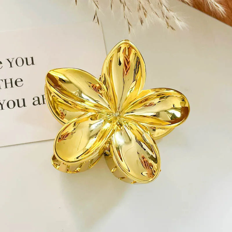 Korean Floral Hair Claw Clips – Non-Slip Barrettes for Women (1, 2 & 3-Pack)