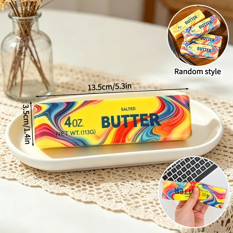 Cute Squishy Food Stress Toy – Slow Rise Butter, Cheese & Chocolate