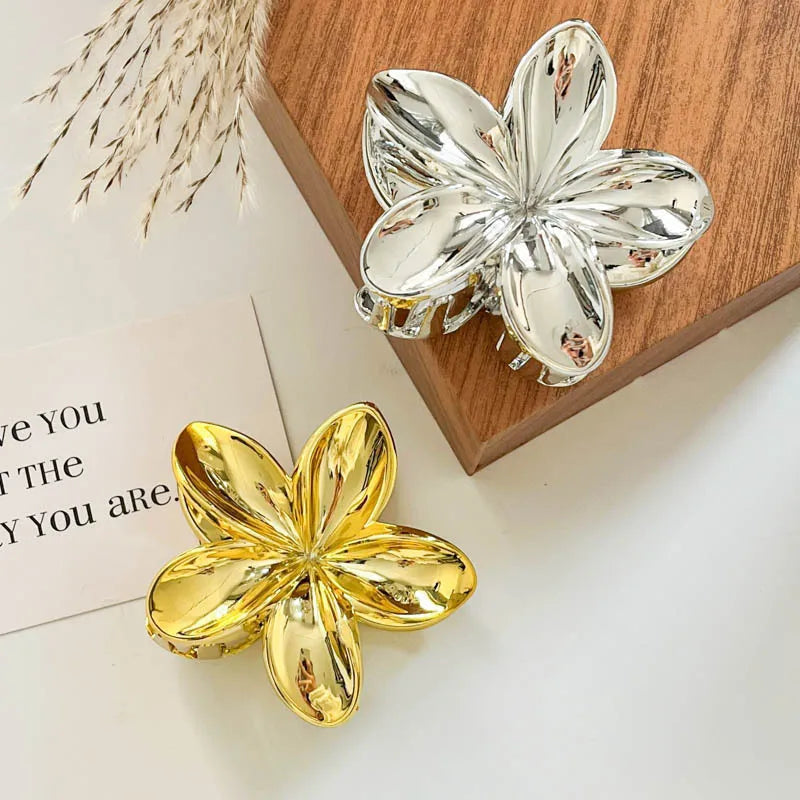 Korean Floral Hair Claw Clips – Non-Slip Barrettes for Women (1, 2 & 3-Pack)